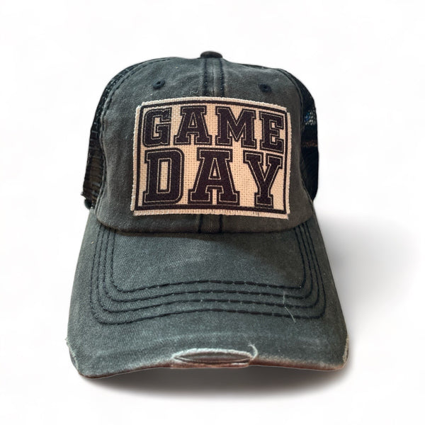 "Game Day" Unisex Distressed Trucker Cap