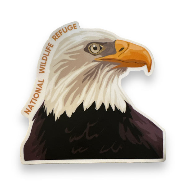 National Wildlife Refuge Bald Eagle Head Vinyl Sticker