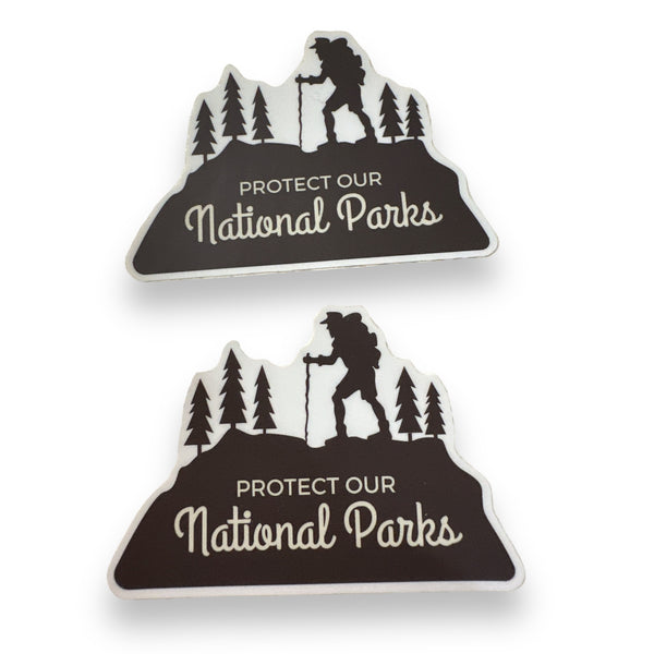 “Protect the National Parks” Hiking Vinyl Sticker
