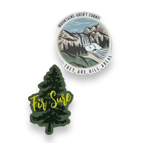 “Fir Sure” Pine Tree Vinyl Sticker