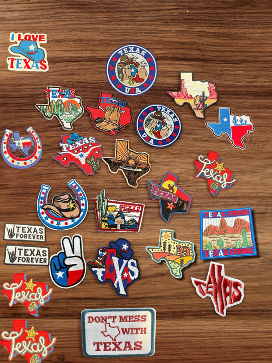 Texas State Themed Patches Collection (Various)