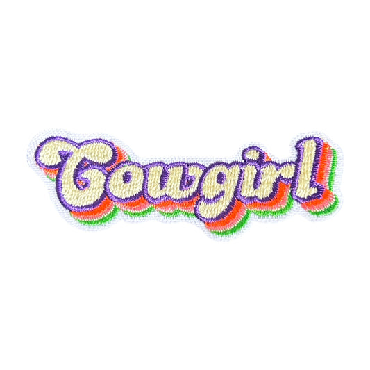 Cowgirl Lettering Iron On Patch