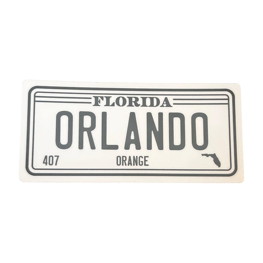 Orlando Florida License Plate Vinyl Sticker