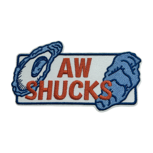 “Aw Shucks” Oyster Iron On Patch