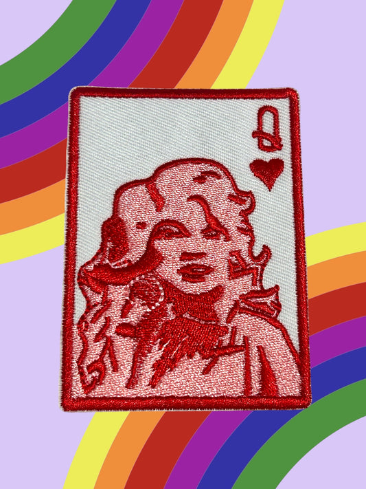 Dolly Parton Queen Of Hearts Iron On Patch
