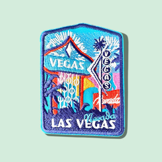Las Vegas Retro Iron On Embroidered Patch