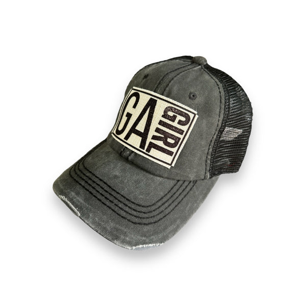 ("Your State") Girl Distressed Cap