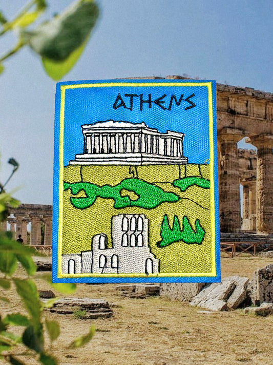 Athens Greece Travel Iron On Patch