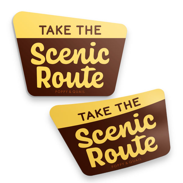 Take the scenic route sticker