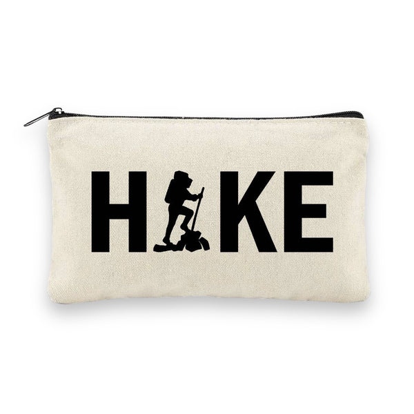 “Hike” Hiking Canvas Multi-Use Zipper Bag & Travel Pouch
