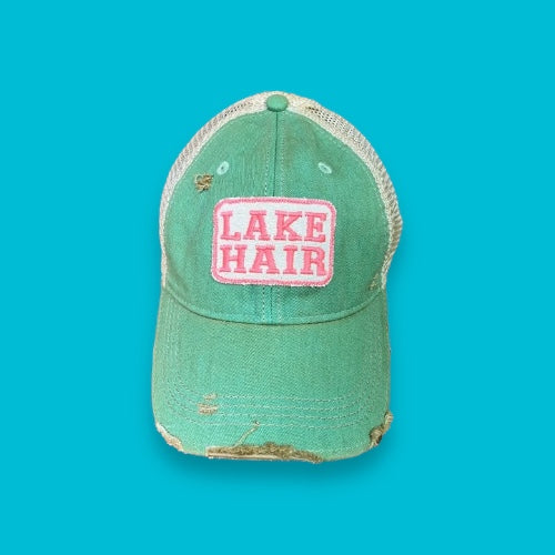 “Lake Hair” Distressed Cap