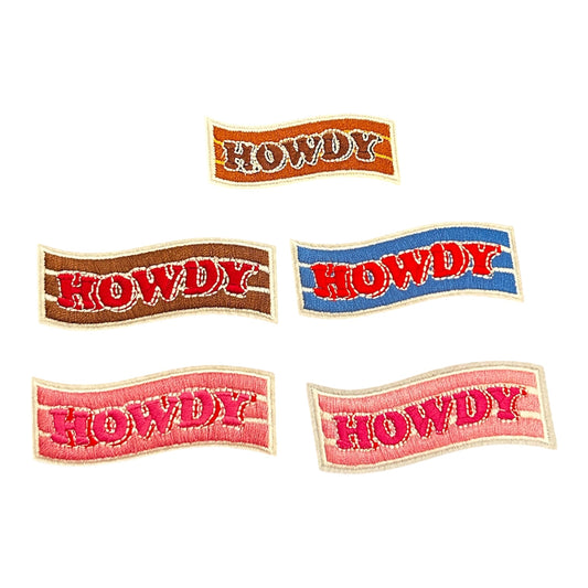“Howdy” Wavy Iron On Patch