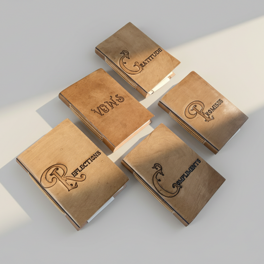 Pocket Leather Notebook | Reflections, Gratitude, Compliments, Vows, Promises