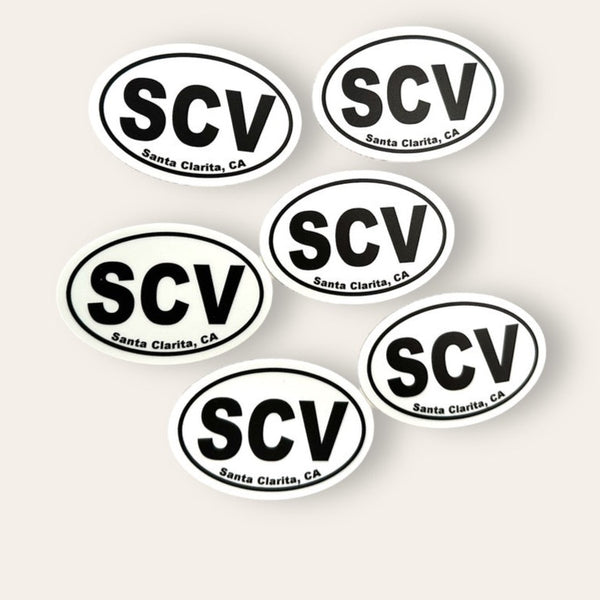 "SCV Santa Clarita Valley, California" Sticker Vinyl/Bumper Sticker
