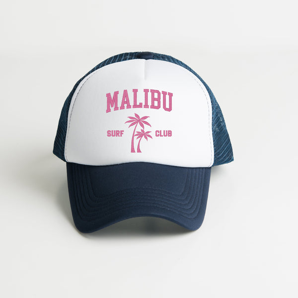 "Malibu Surf Club" Embroidered Foam Trucker Cap