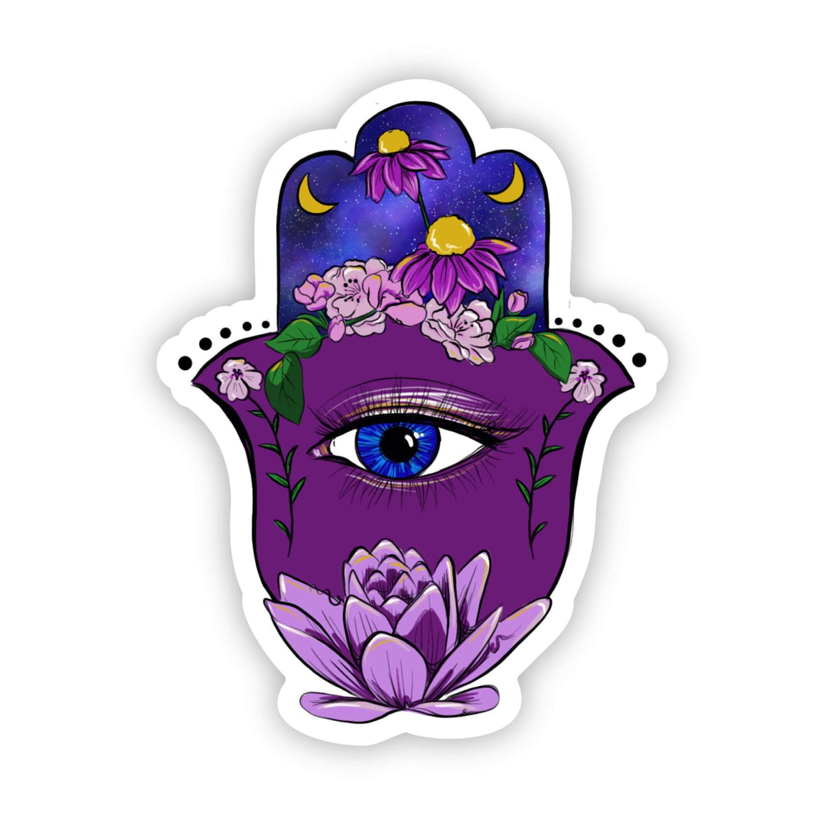Abstract Hamsa Eye Sticker - Wander Together Outfitters