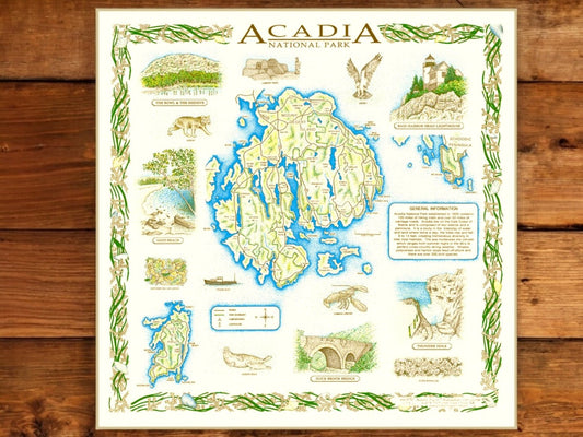 Acadia Bandana (Version 2) National Park Highlights (SALE) - Wander Together Outfitters