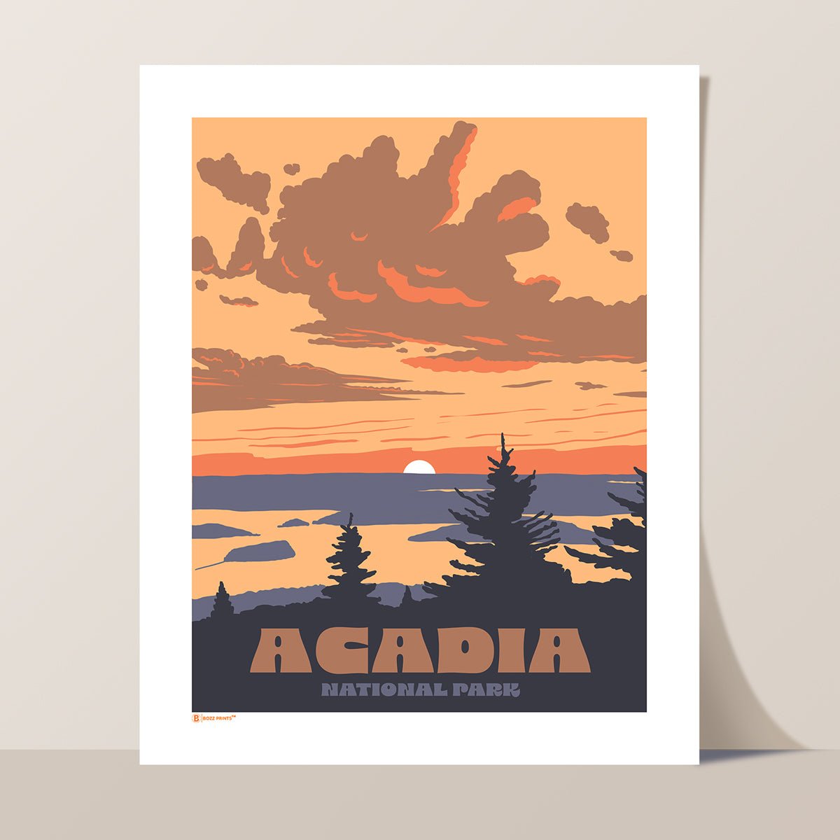 Acadia National Park Cadillac Mountain Sunrise Print - Wander Together Outfitters