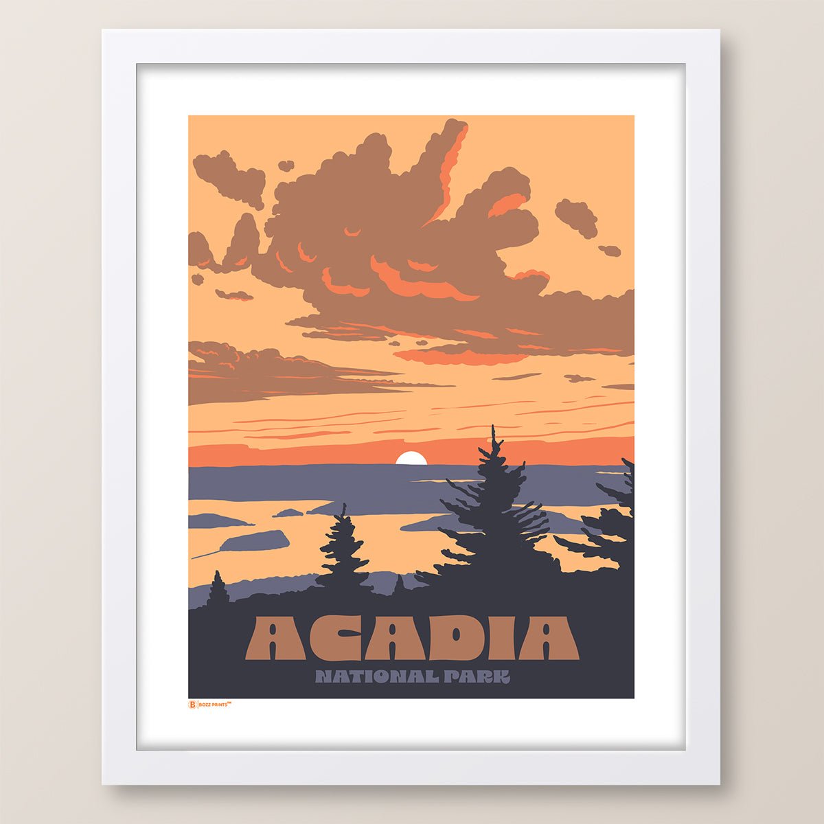 Acadia National Park Cadillac Mountain Sunrise Print - Wander Together Outfitters