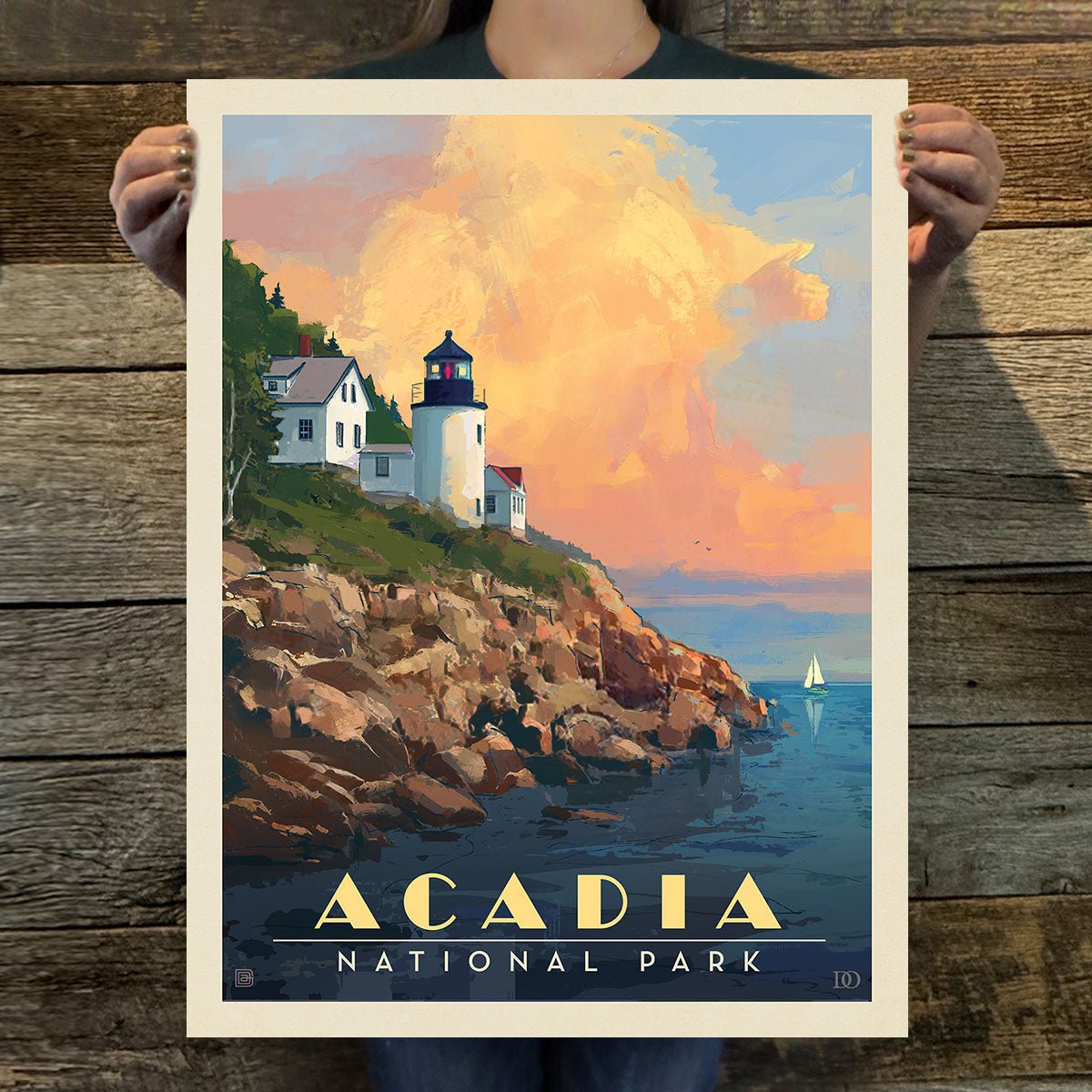 Acadia National Park: Lighthouse Art Print - Wander Together Outfitters