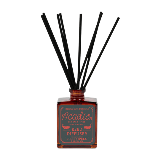 Acadia National Park Reed Diffuser (Sea Salt, Pine, Pink Granite) - Wander Together Outfitters