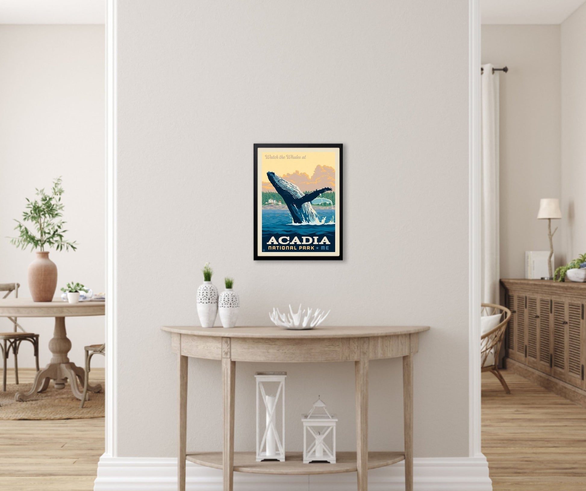 Acadia National Park: Whale Watching (63 National Parks) Art Print - Wander Together Outfitters
