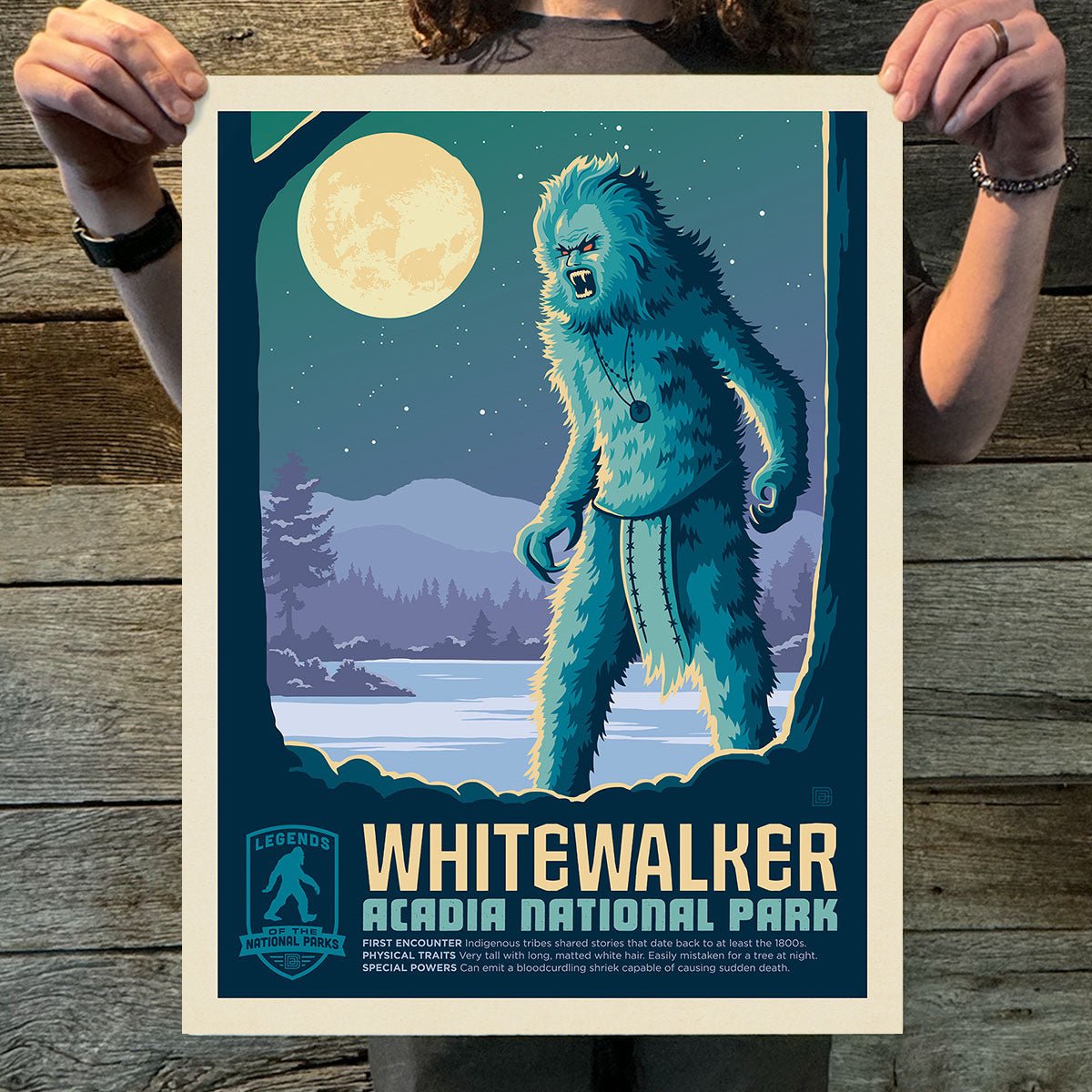 Acadia National Park: White Walker (Legends & Monsters) Art Print - Wander Together Outfitters