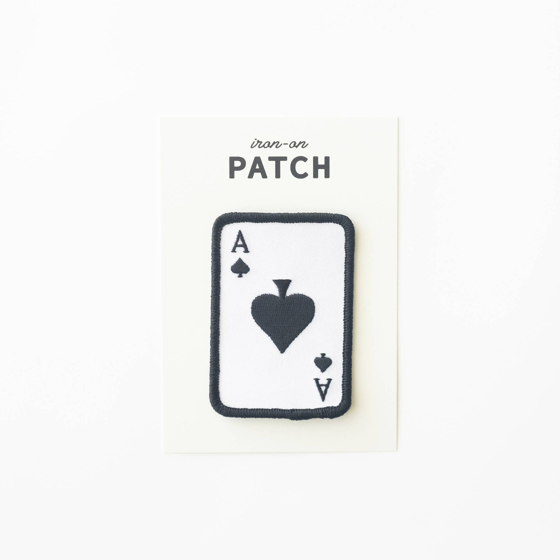 Ace of Spades Embroidered Iron On Patch - Wander Together Outfitters