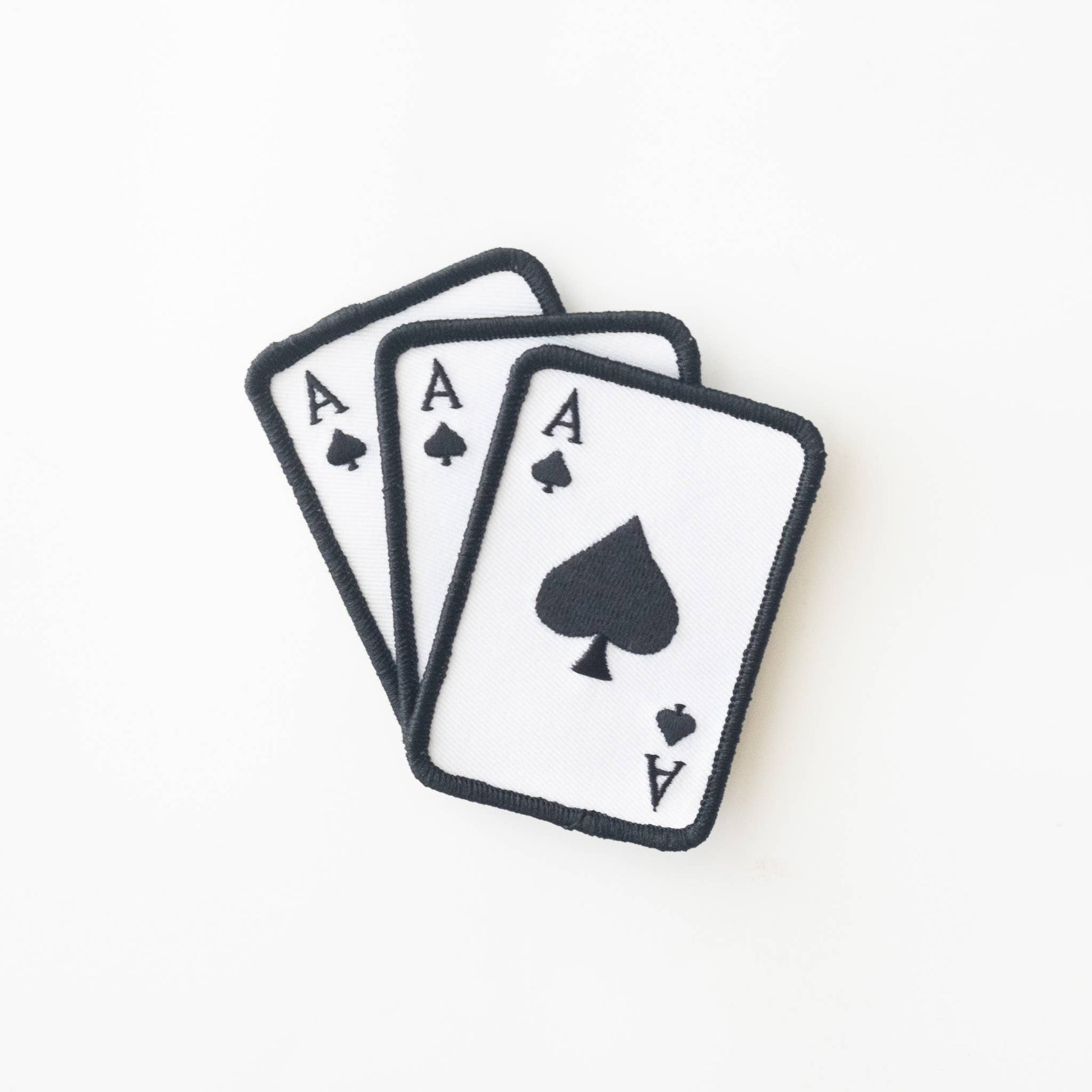 Ace of Spades Embroidered Iron On Patch - Wander Together Outfitters