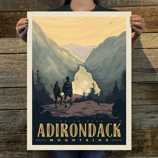 Adirondack Mountains: Indian Head (American Travel) Art Print - Wander Together Outfitters