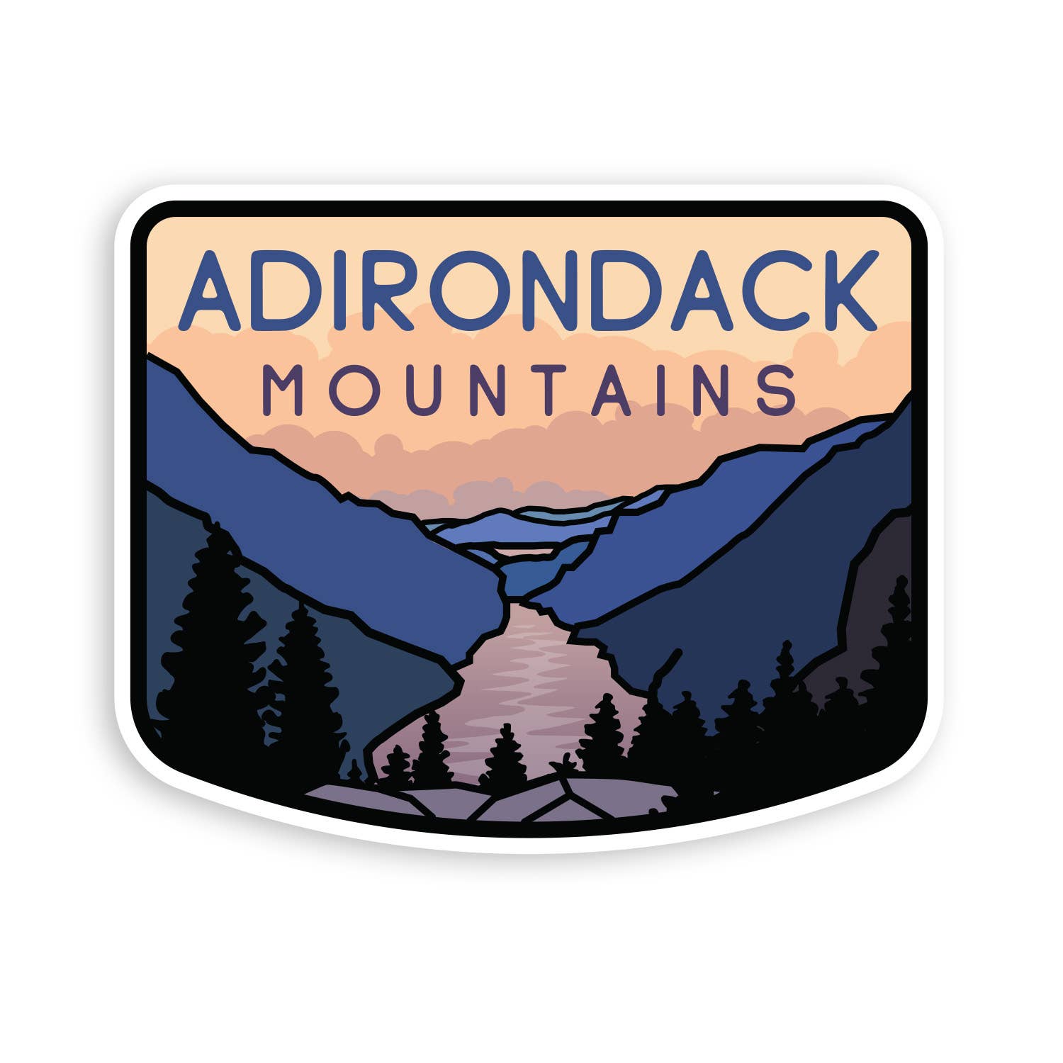 Adirondack Mountains Vinyl Sticker - Wander Together Outfitters