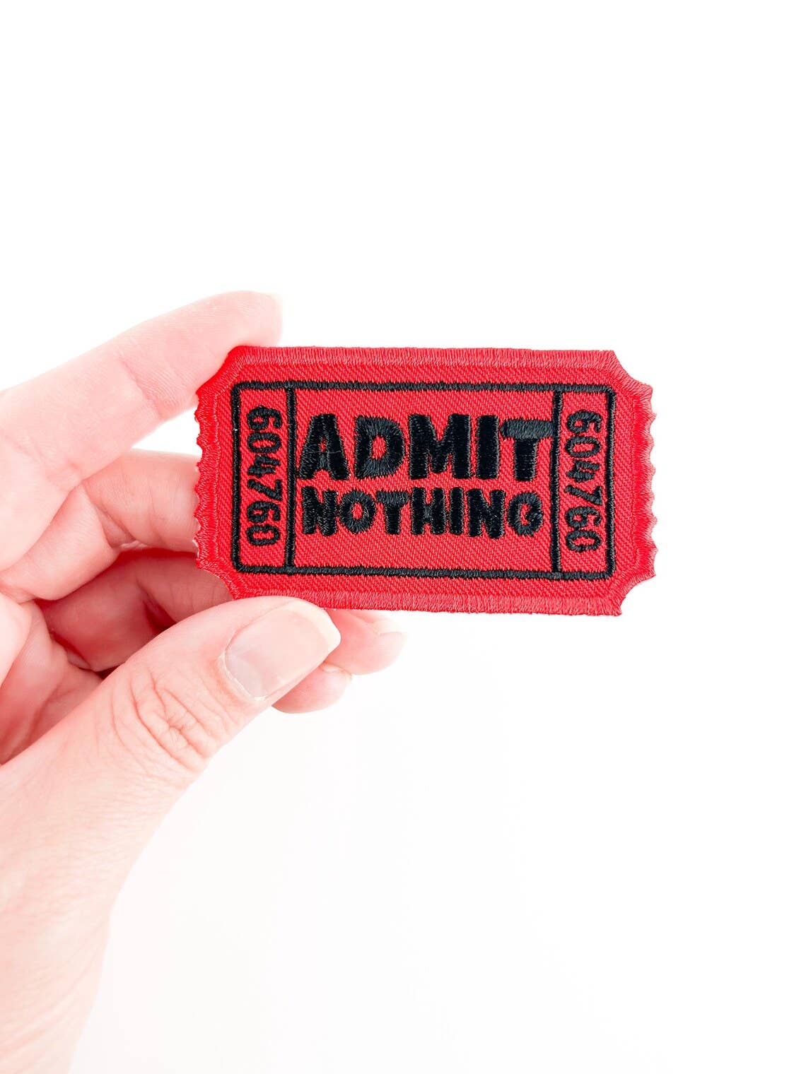 "Admit Nothing" Embroidered Iron On Patch - Wander Together Outfitters
