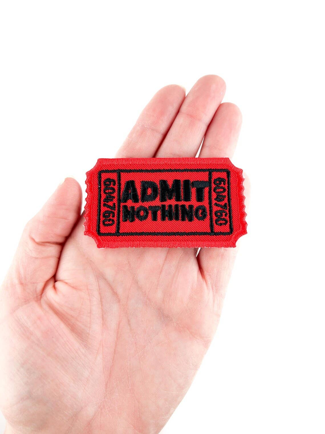 "Admit Nothing" Embroidered Iron On Patch - Wander Together Outfitters