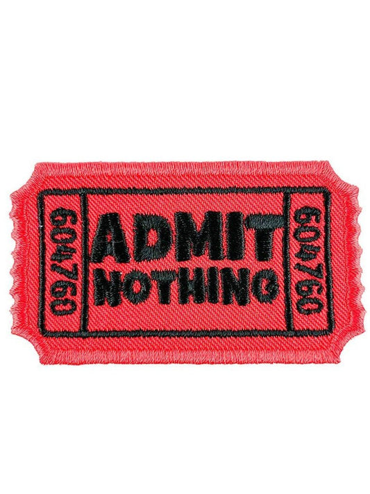 "Admit Nothing" Embroidered Iron On Patch - Wander Together Outfitters
