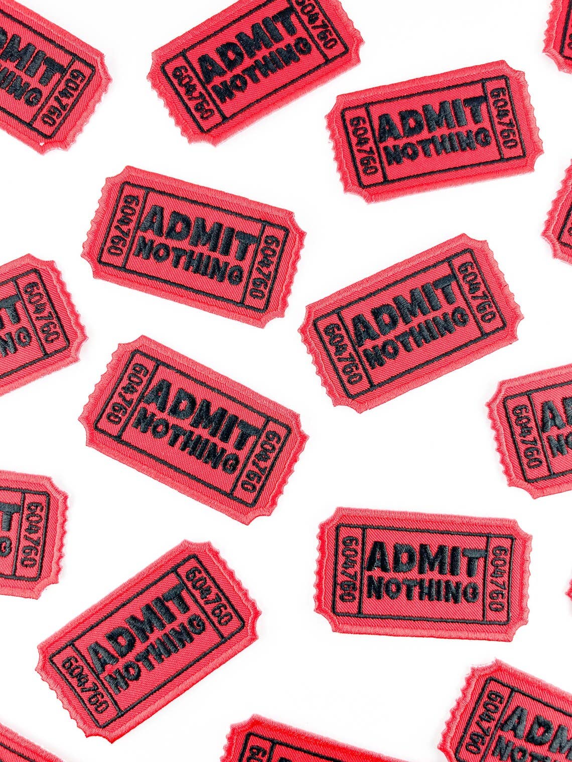 "Admit Nothing" Embroidered Iron On Patch - Wander Together Outfitters