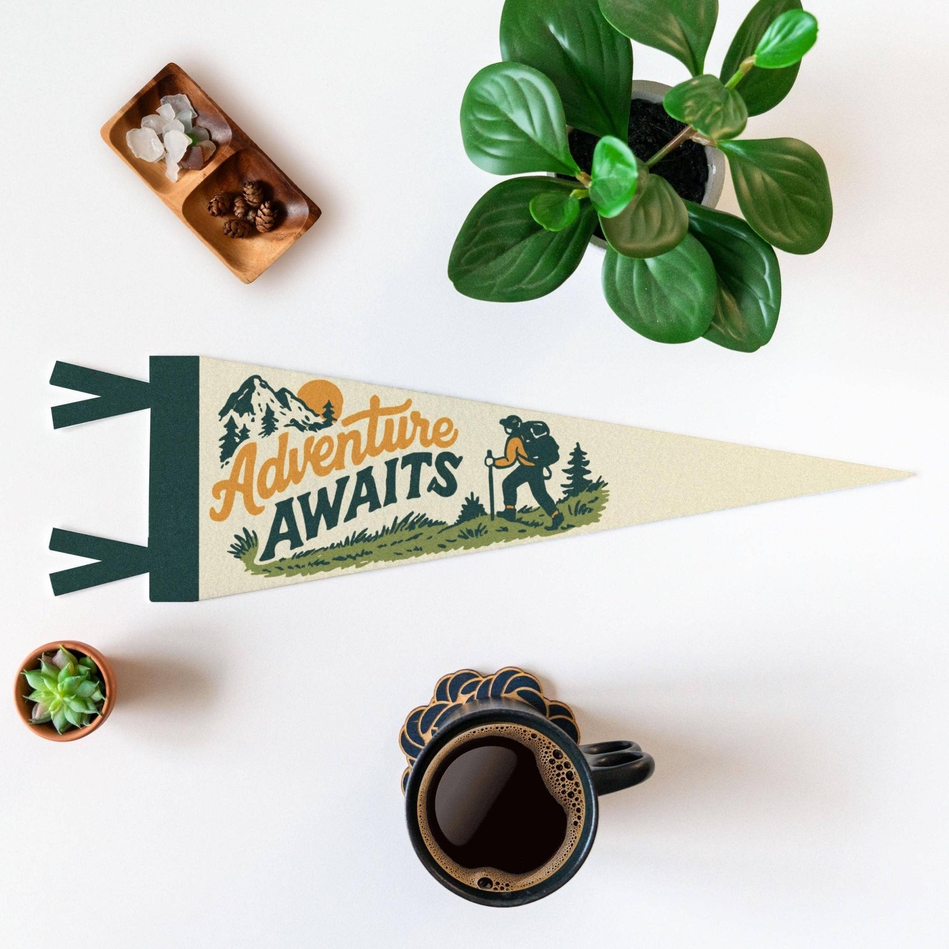 "Adventure Awaits" Felt Pennant - Wander Together Outfitters