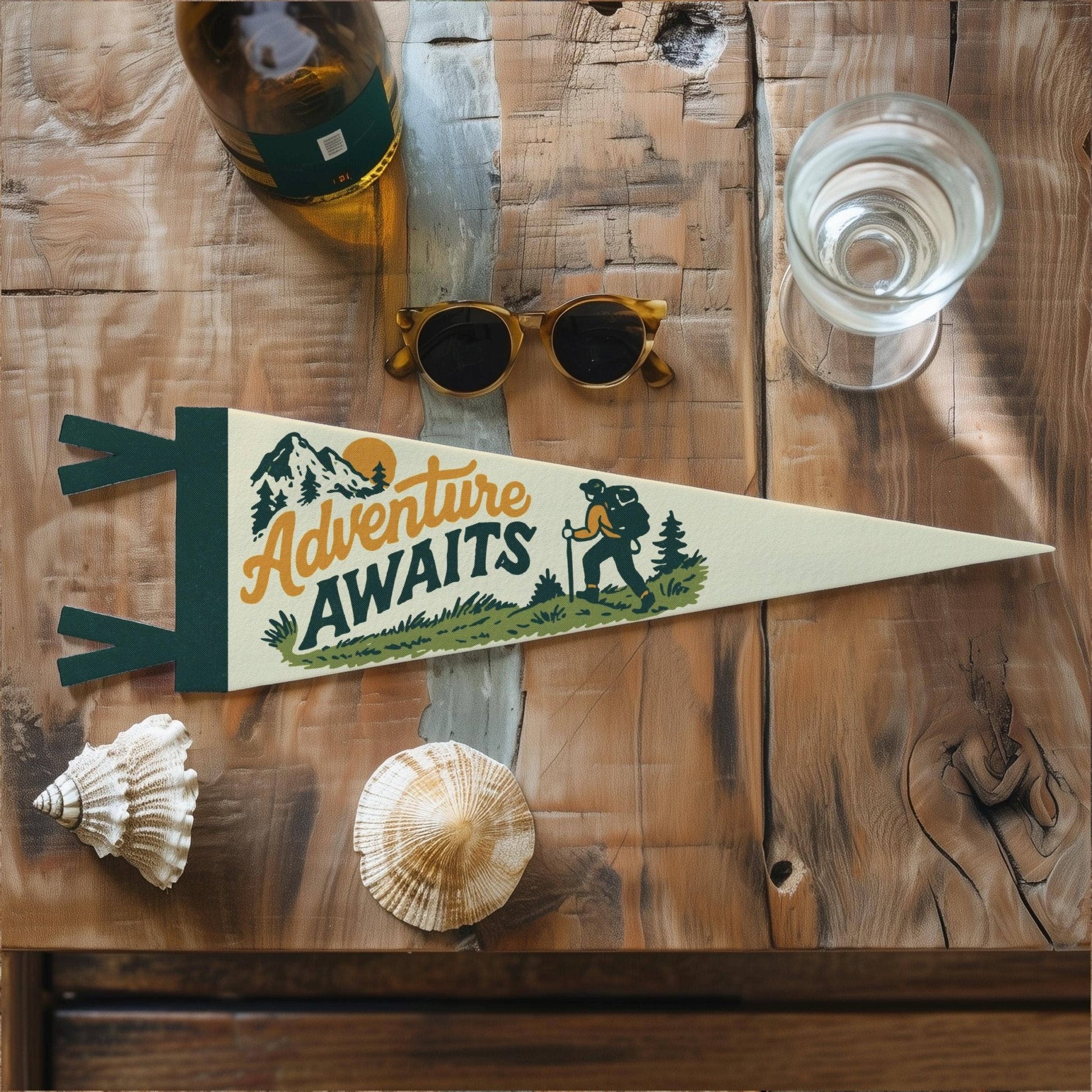 "Adventure Awaits" Felt Pennant - Wander Together Outfitters