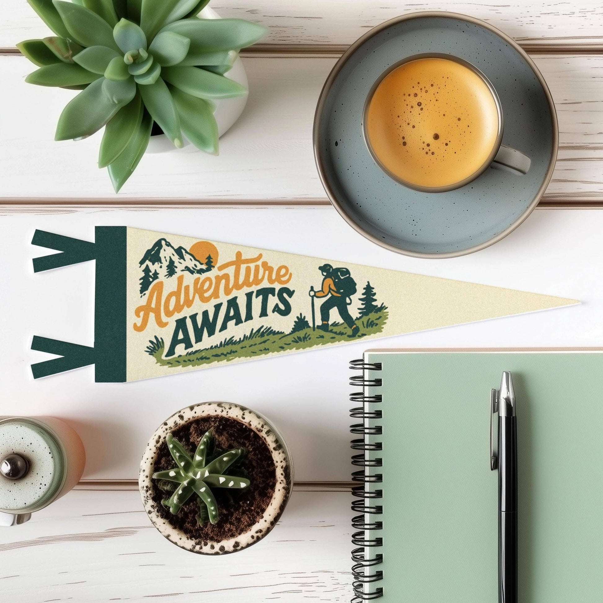 "Adventure Awaits" Felt Pennant - Wander Together Outfitters