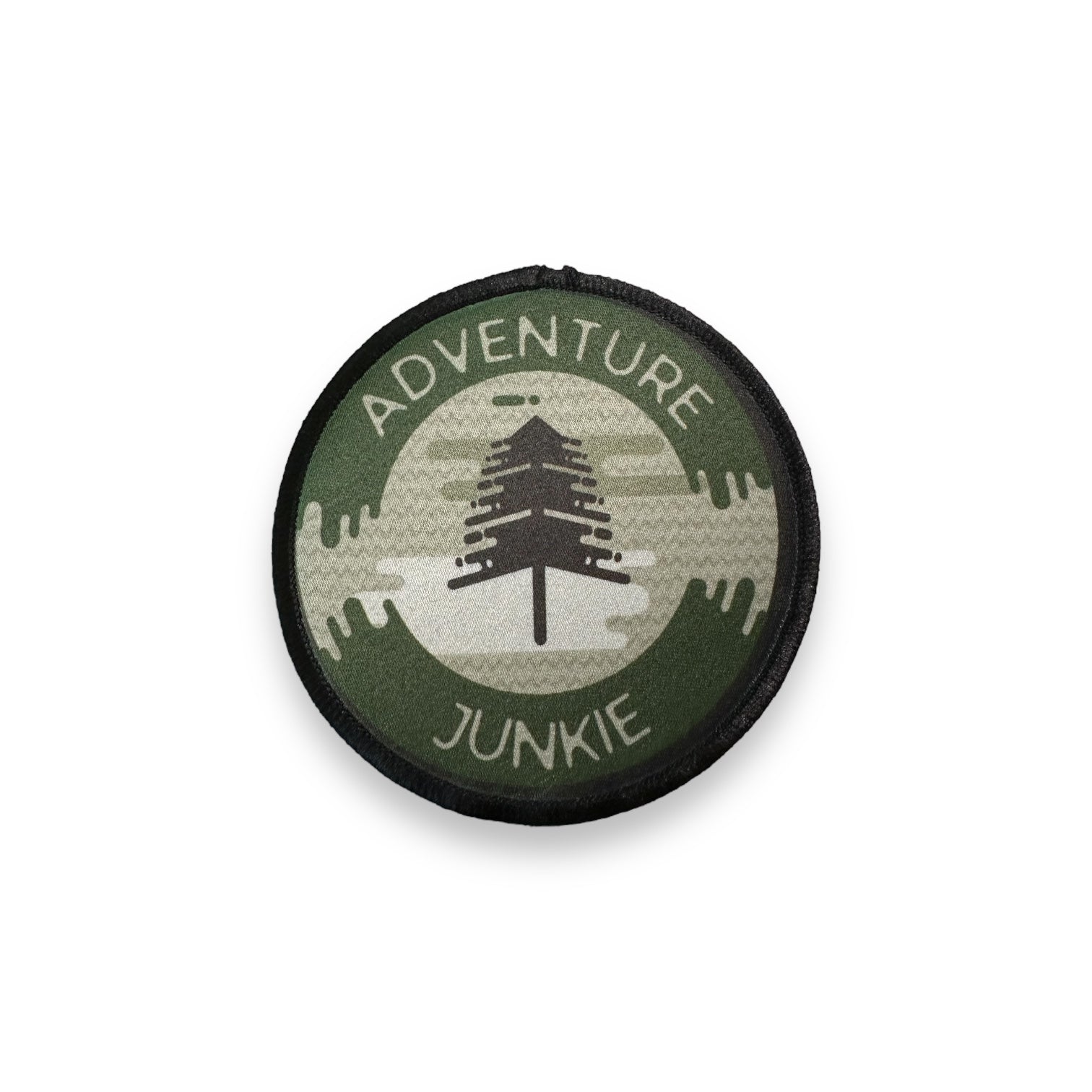 “Adventure Junkie” (Tree) Iron On Patch - Wander Together Outfitters