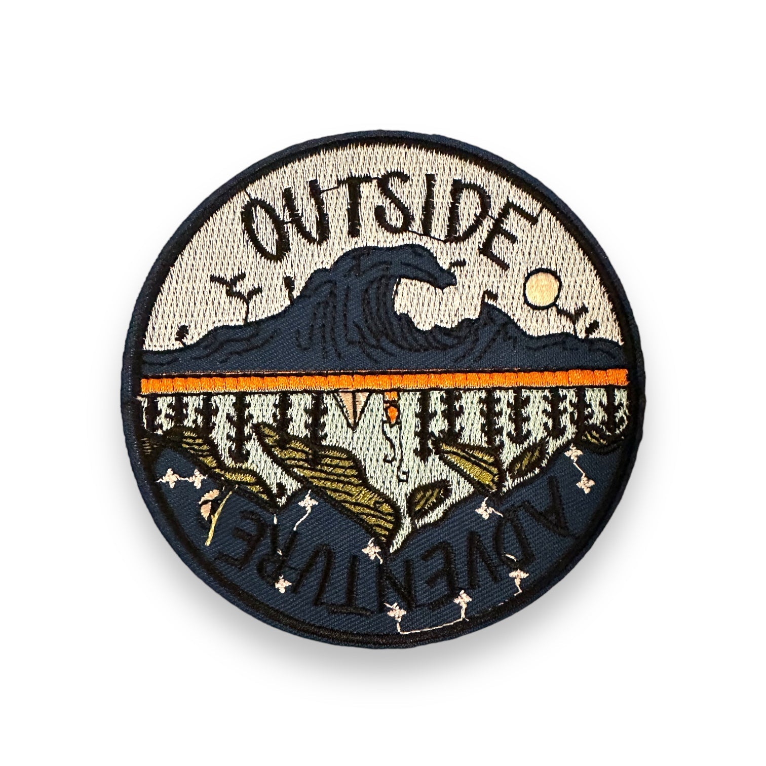 “Adventure Outside” Large Embroidered Iron On Patch - Wander Together Outfitters
