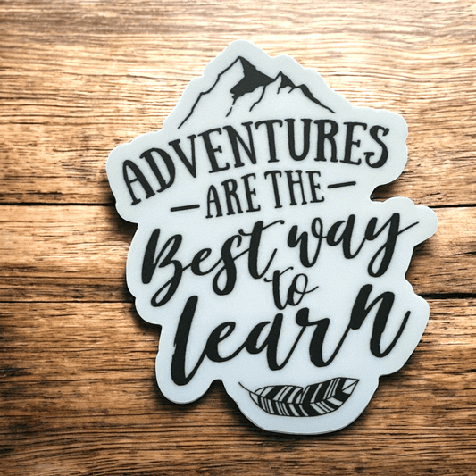 "Adventures Are The Best Way To Learn" Vinyl Sticker - Wander Together Outfitters