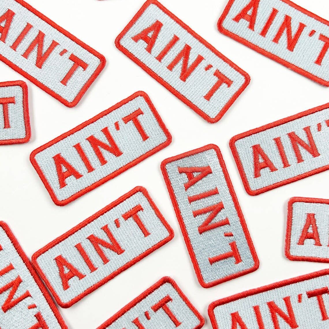 "Ain't" Embroidered Iron - on Patch Western - Wander Together Outfitters