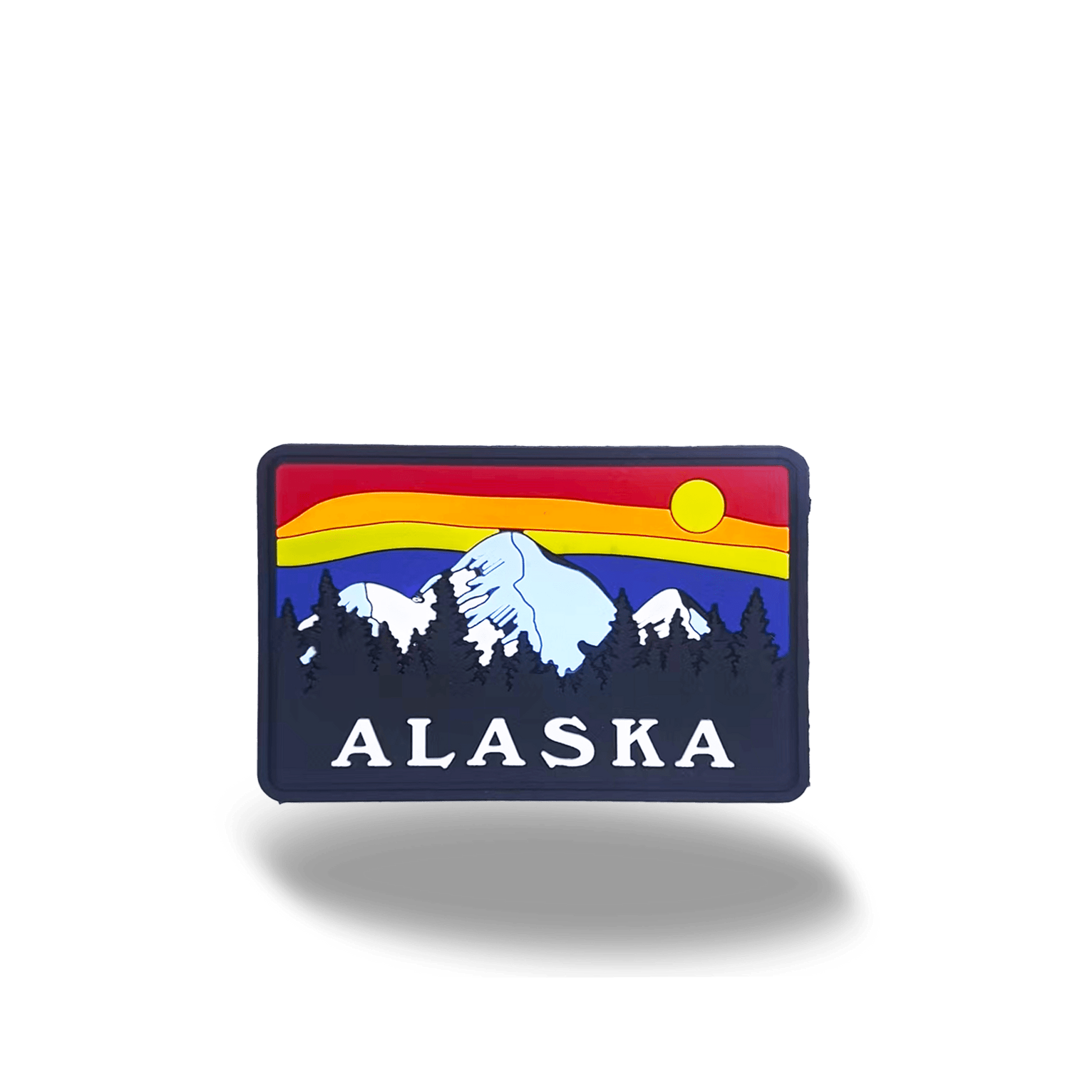 Alaska Mountain Sunset Scenic Embroidered Iron On Patch - Wander Together Outfitters