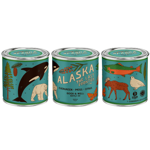 Alaska State Candle (Moss, Citrus, Pine) - Wander Together Outfitters