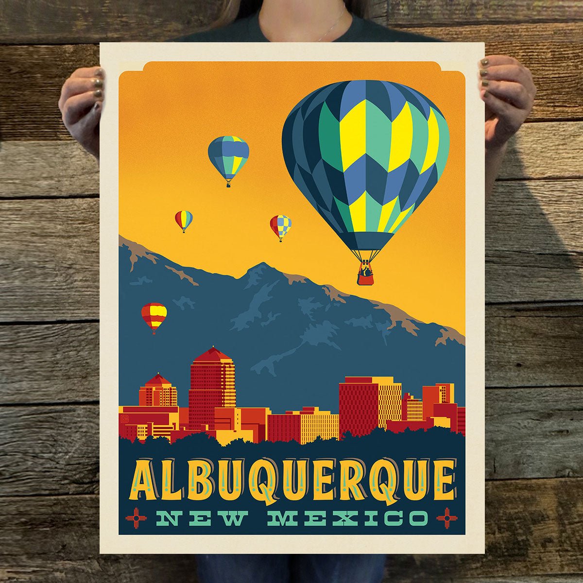 Albuquerque, NM (American Travel) Art Print - Wander Together Outfitters