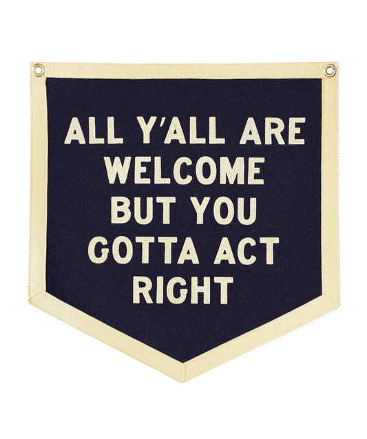 "All Y'all Are Welcome" Camp Flag - Wander Together Outfitters