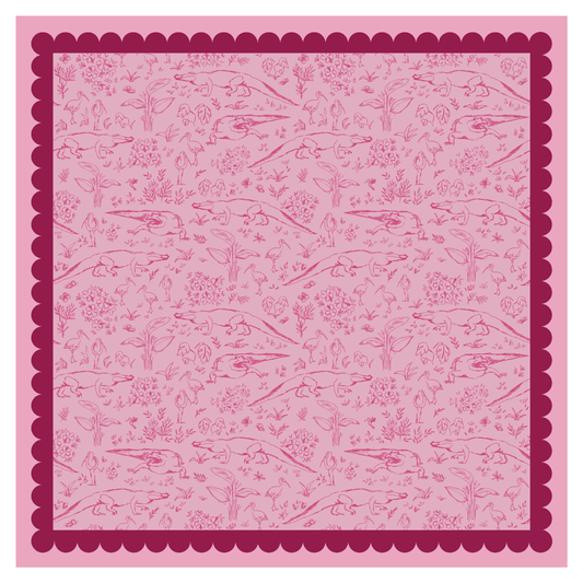 Alligator Toile Pink 22: Bandana (CLEARANCE) - Wander Together Outfitters