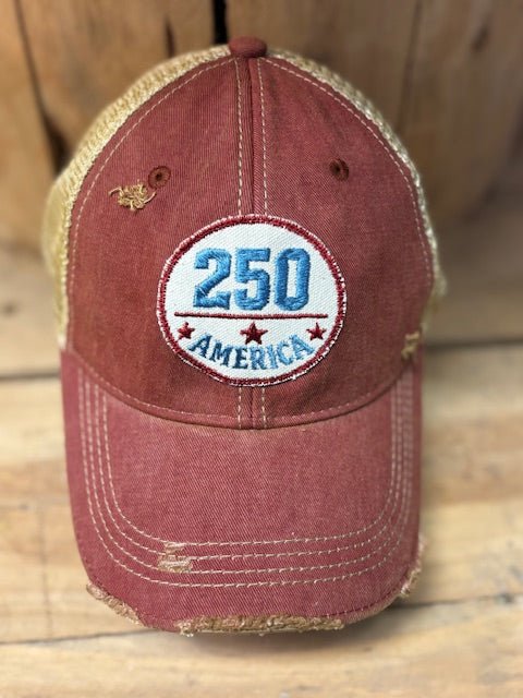 America 250 Distressed Trucker Hat (Various Colors) - Wander Together Outfitters