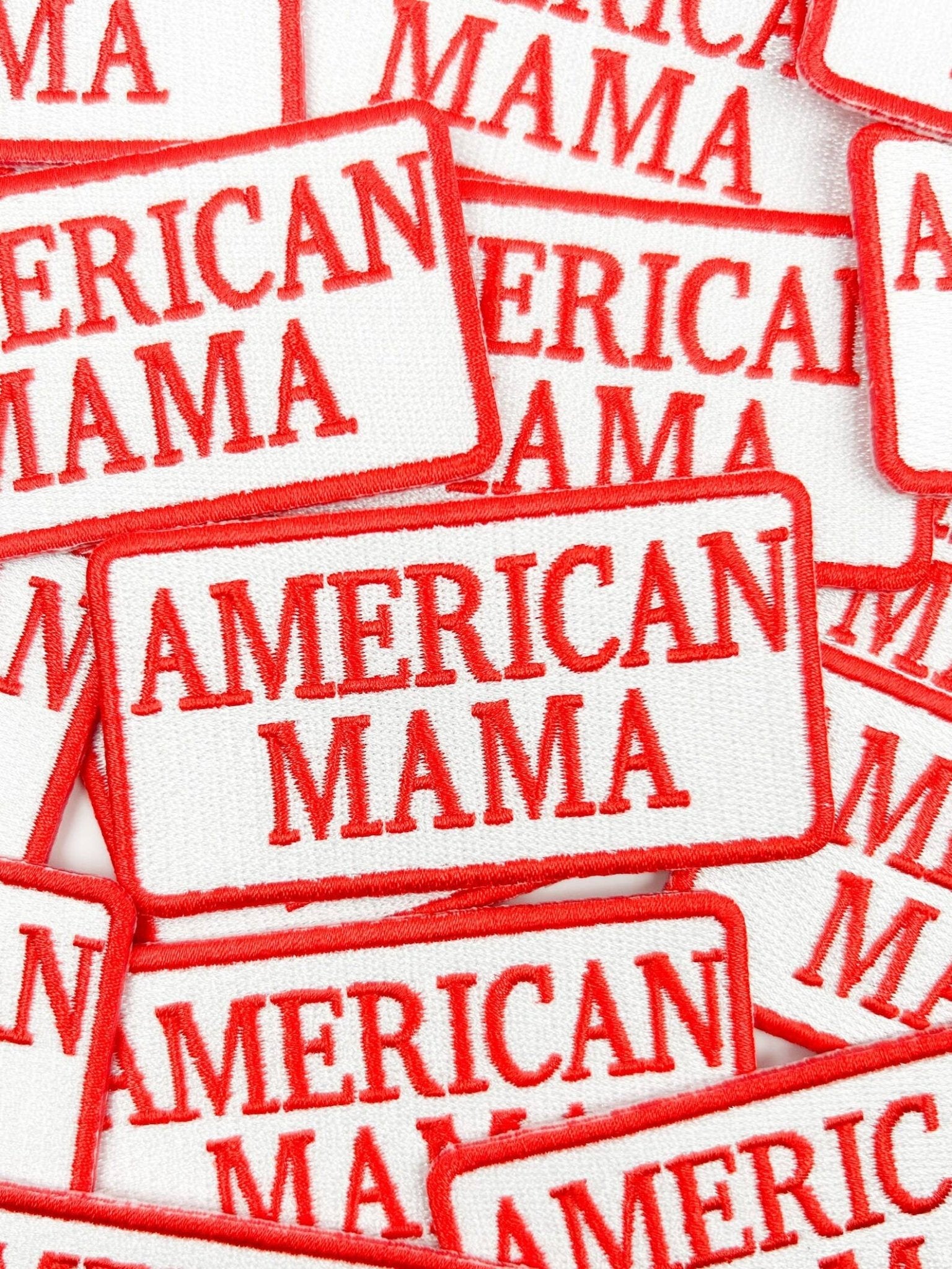"American Mama" Iron On Embroidered Patch - Wander Together Outfitters