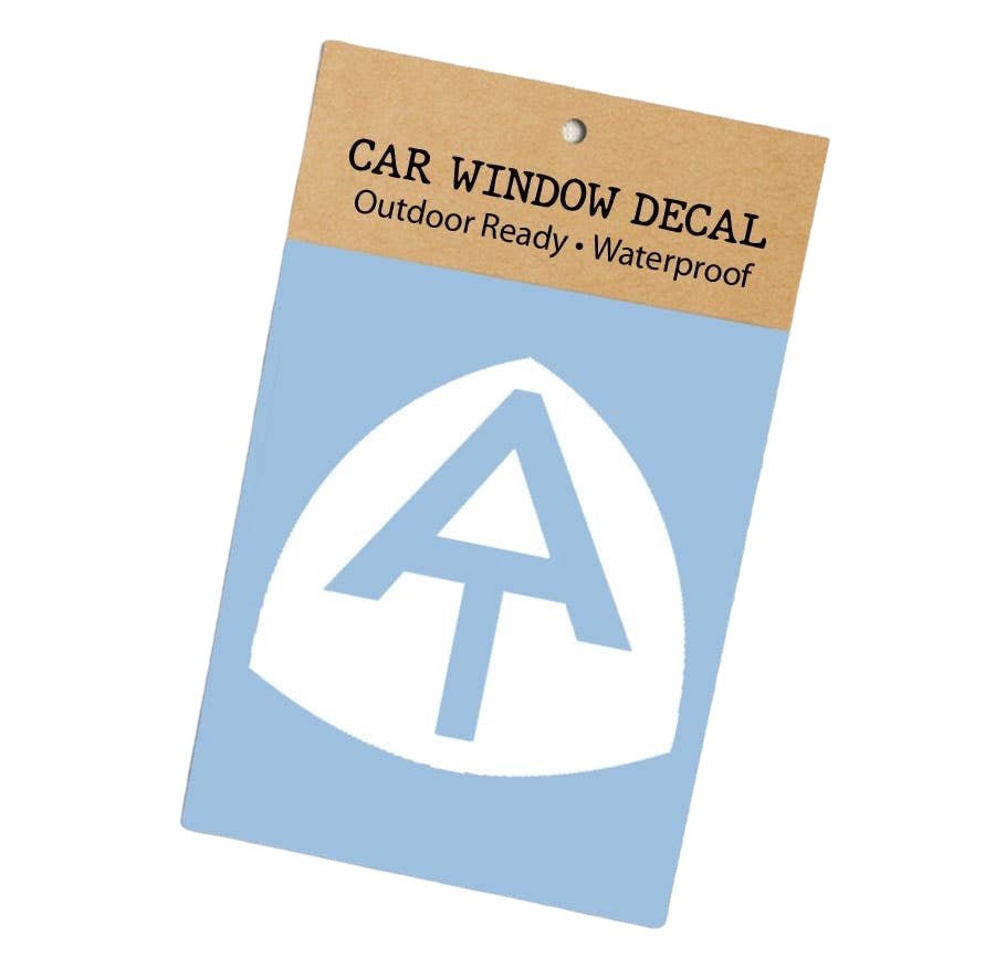 Appalachian Trail Logo Crest White Car Window Decal - Wander Together Outfitters